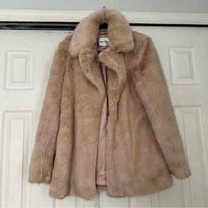 KB Studio Pink Faux Fur Coat Women’s Size Small